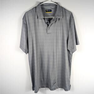 Jack Nicklaus L Performance Polo Shirt Short Sleeve Patterned Stretch Golf Top